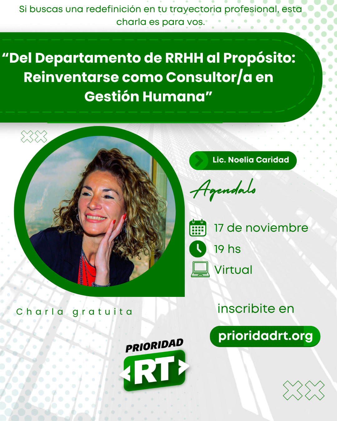 “Del Departamento de RRHH al Propósito: Reinventarse como Consultor/a en  Gestión Humana”